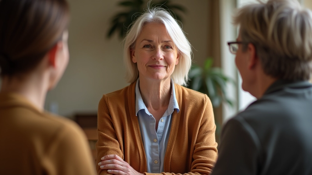 Pessoa idosa a orientar um grupo de jovens num espaço comunitário